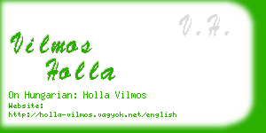 vilmos holla business card